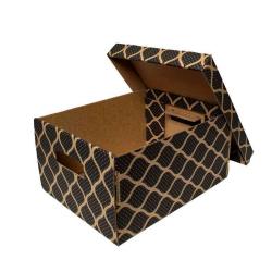 350x270x180 mm Schwarze Box - Ziplock Box Kraft