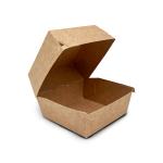 Unbedruckte Kraftkarton-Hamburgerbox 150x150x90 mm 1000 Stück