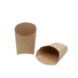 Kleine Pommes-Frites-Schachtel 51x22x108 mm Kraftkarton Unbedruckt 1000 Stück