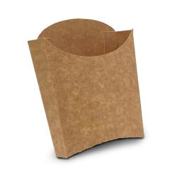 Kleine Pommes-Frites-Schachtel 51x22x108 mm Kraftkarton Unbedruckt 1000 Stück