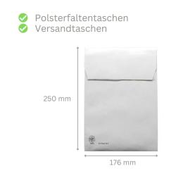 Polsterfaltentaschen Versandtaschen B5 176x250x50 mm