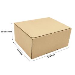 Karton mit Automatikboden 229x164x55-115 mm höhenvariabel
