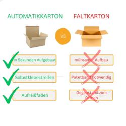Karton mit Automatikboden 385x285x186 mm