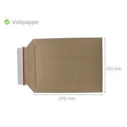 Versandtaschen Voll-Pappe braun 215x270 mm