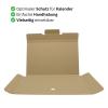 Großbriefmappe Kalenderverpackung 350x220x18 mm Wellpappe Braun KV
