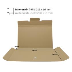 Großbriefmappe Kalenderverpackung 350x220x18 mm Wellpappe Braun KV