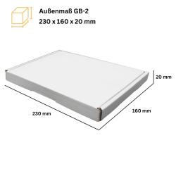 Großbriefkarton DIN A5 - 230x160x20 mm WEIß GB2