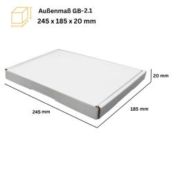 Großbriefkarton 245x185x20 mm WEIß GB 2.1