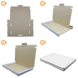 Großbriefkarton 245x185x20 mm WEIß GB 2.1