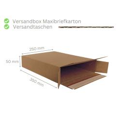 Versandbox Selbstklebend mit Aufreiáfaden 350x250x50 mm