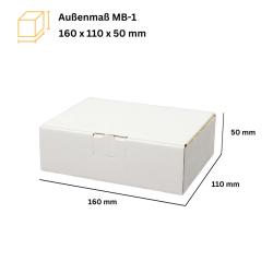 Maxibriefkarton 160x110x50 mm WEIß MB-1