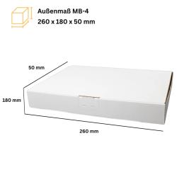 Maxibriefkarton 260x180x50 mm WEIß MB-4