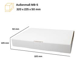 Maxibriefkarton 320x225x50 mm WEIß MB-5