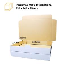 Maxibriefkarton International 350x250x30 mm WEISS MB6