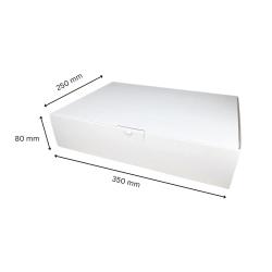 Faltschachtel DHL Kleinpaket 350x250x80 mm weiß Fefco 0426