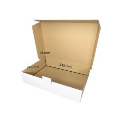 Faltschachtel DHL Kleinpaket 350x250x80 mm weiß Fefco 0426